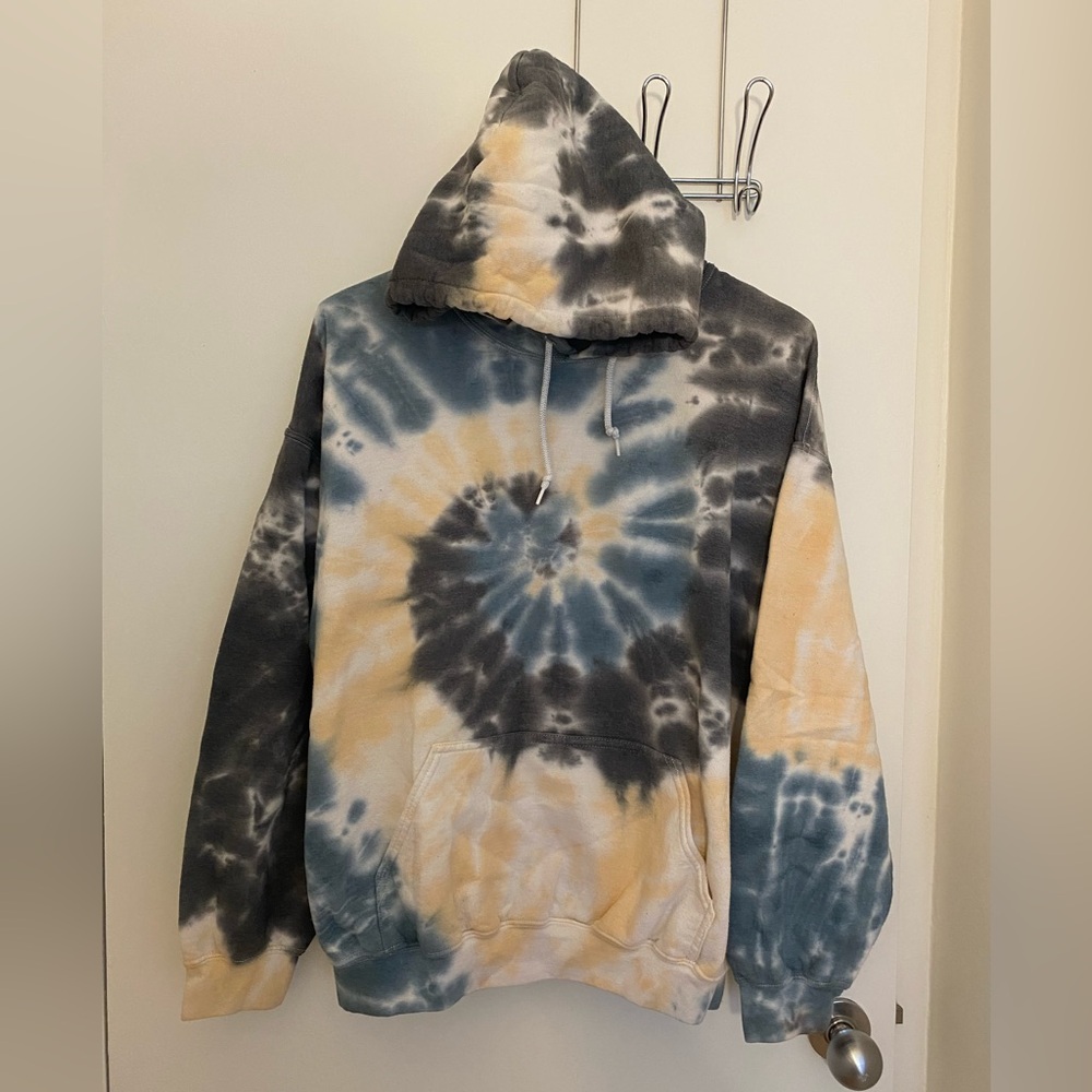 Original Paperbacks Men's Tie-Dye Hoodie - Black, Blue, and Tan